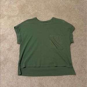 Army Green Heavy Weight Cropped Tee
